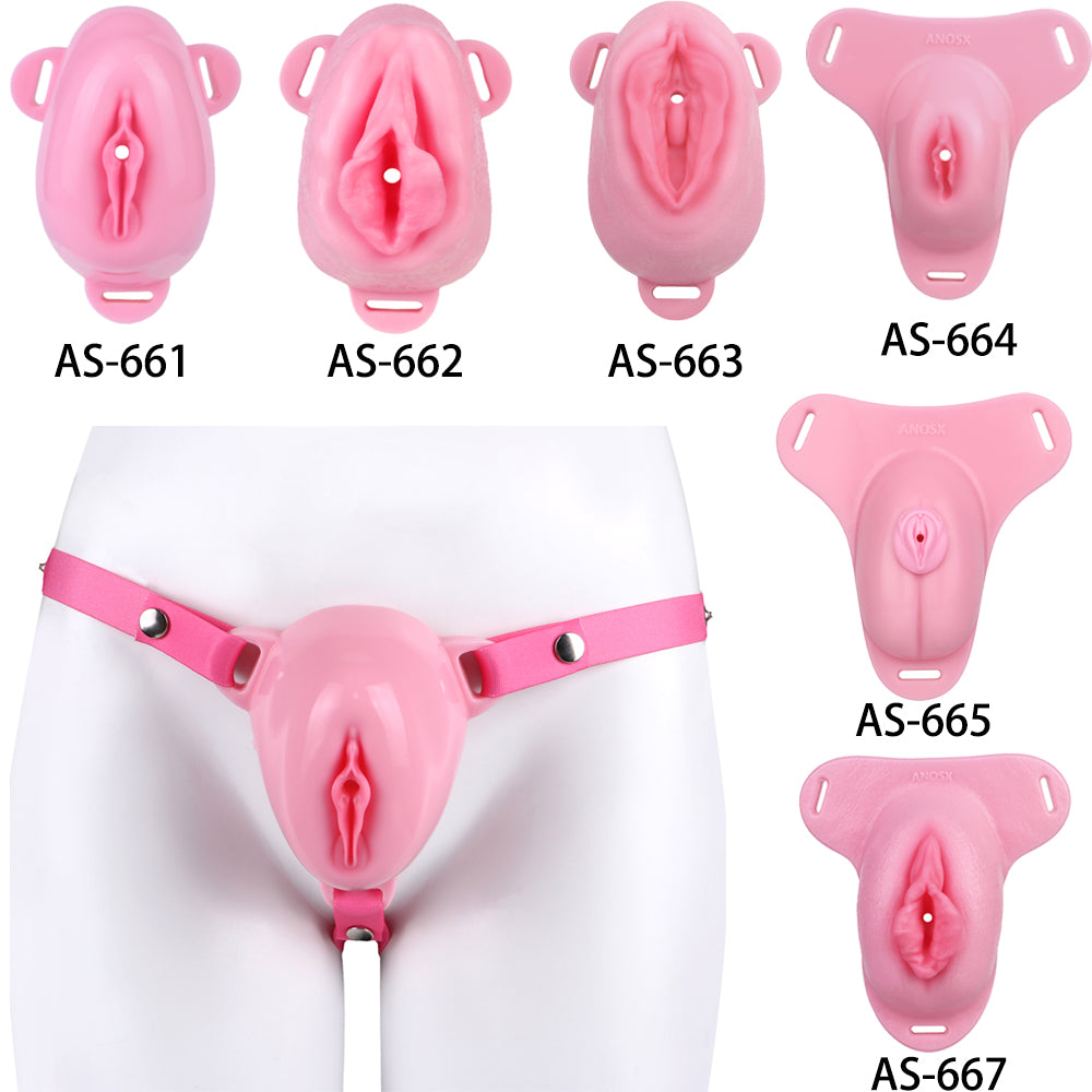 Sissy Silicone Chastity Cage with Belt 2