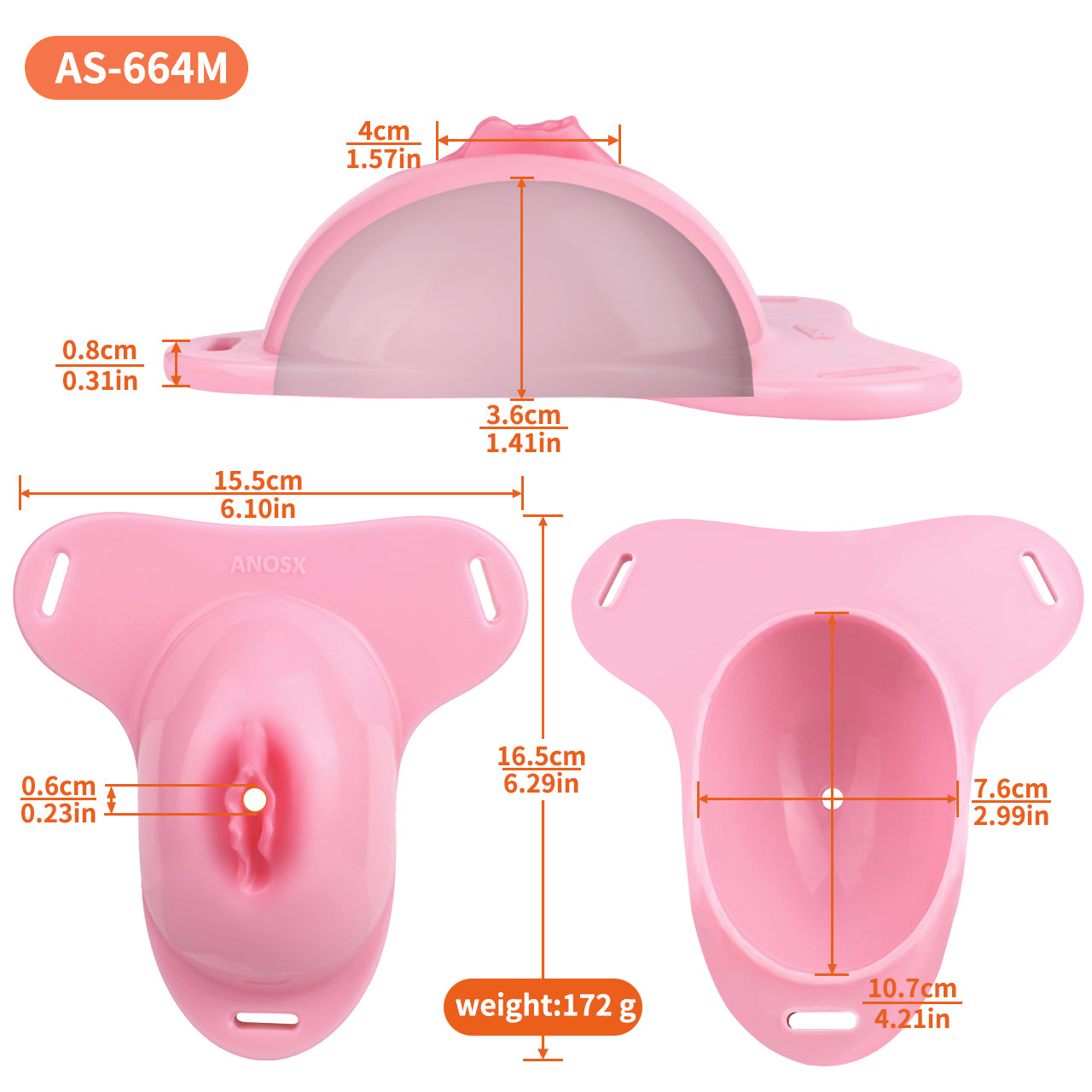 Sissy Silicone Chastity Cage with Belt 19