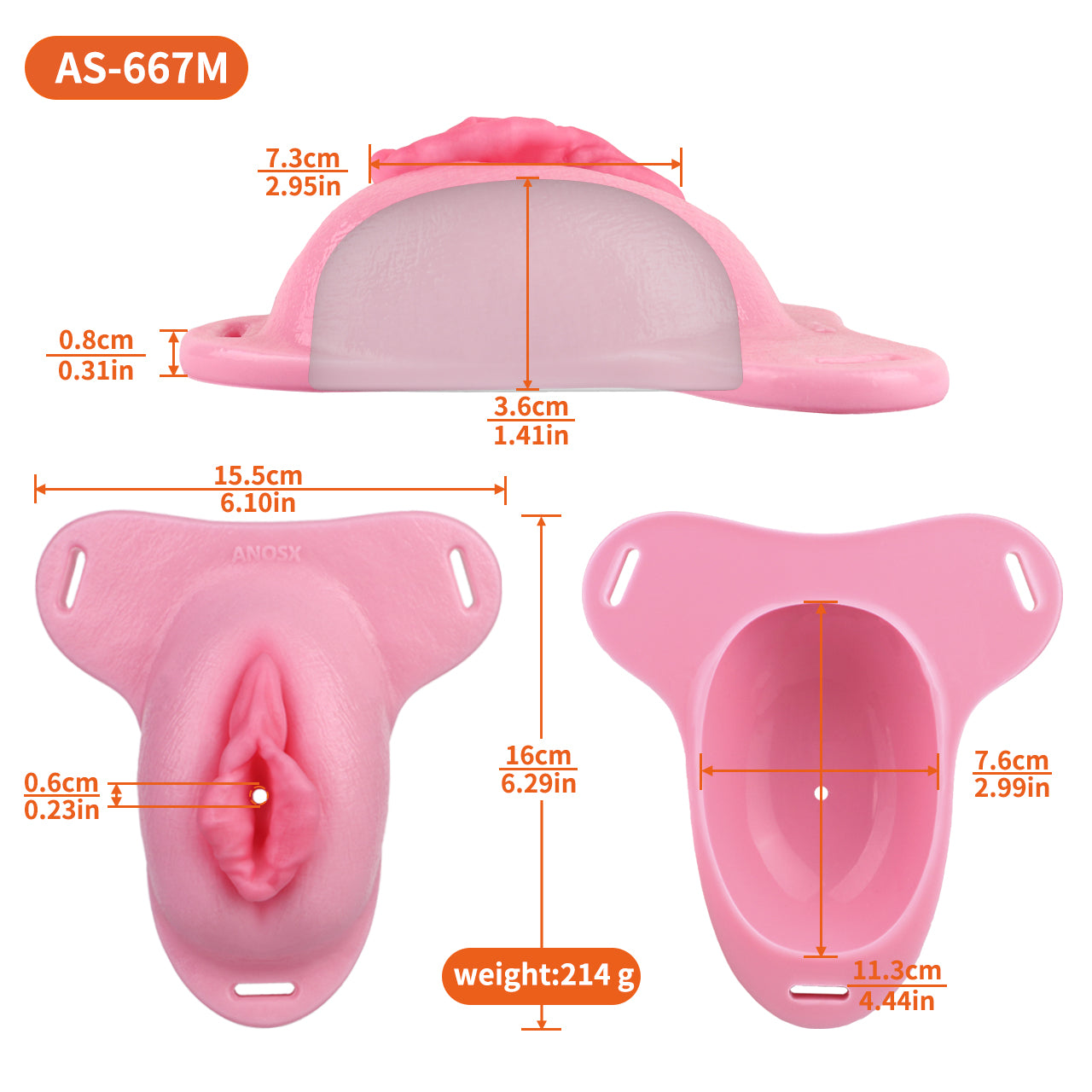 Sissy Silicone Chastity Cage with Belt 26