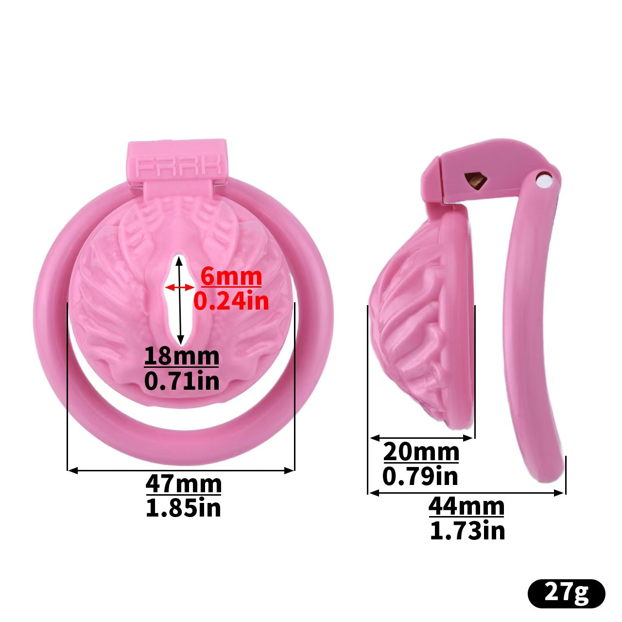 Sissy Pussy Chastity Cage Flat