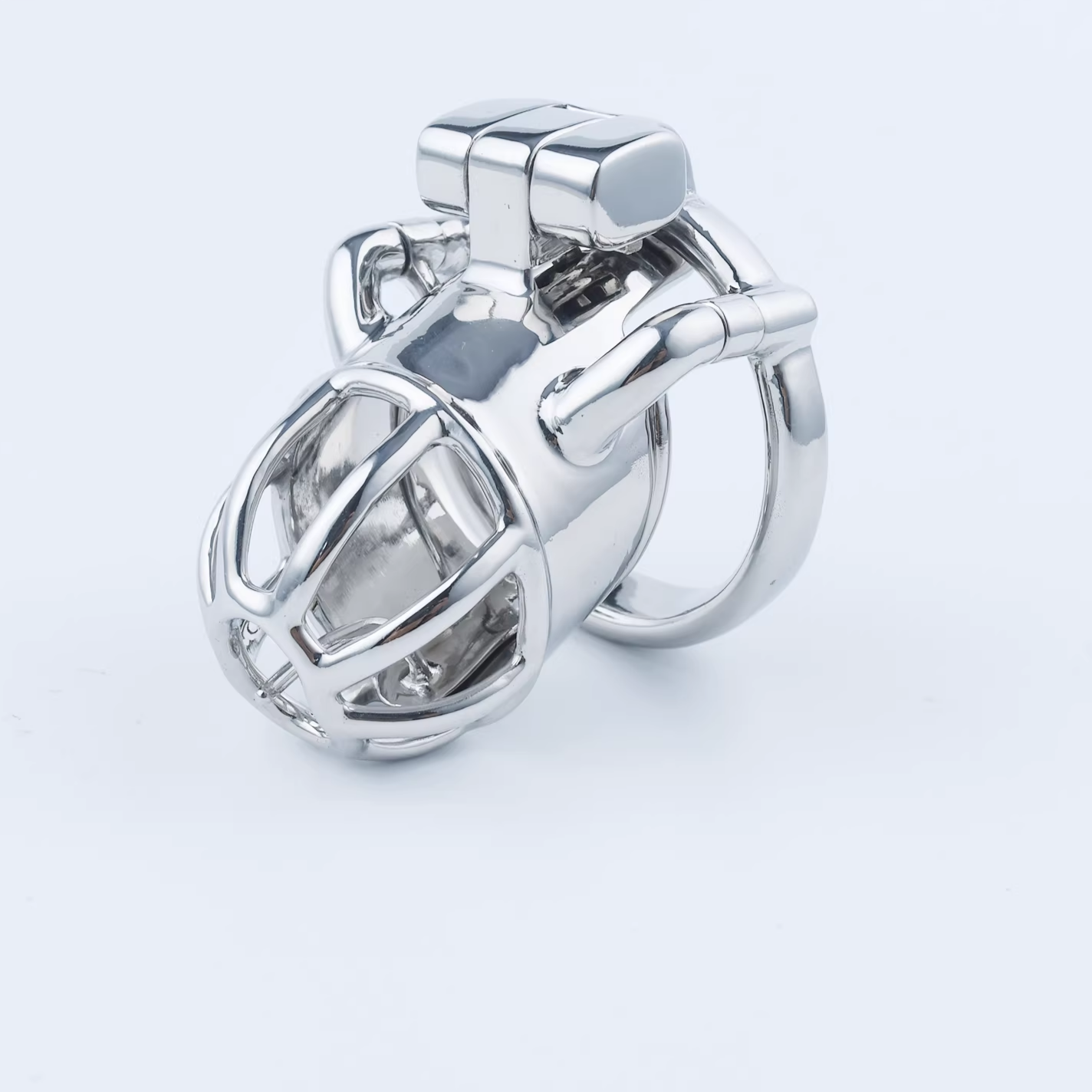 Stainless Steel Custom Chastity Cage With PA T15