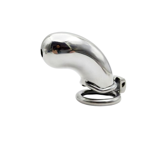 Stainless Steel Long Cylindrical Chastity Device 3
