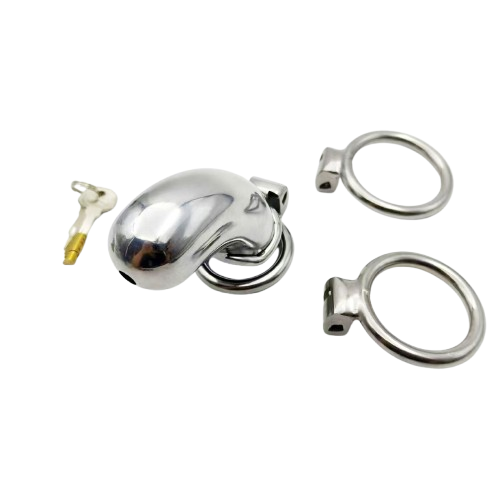 Stainless Steel Long Cylindrical Chastity Device 5