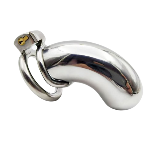 Stainless Steel Long Cylindrical Chastity Device 1