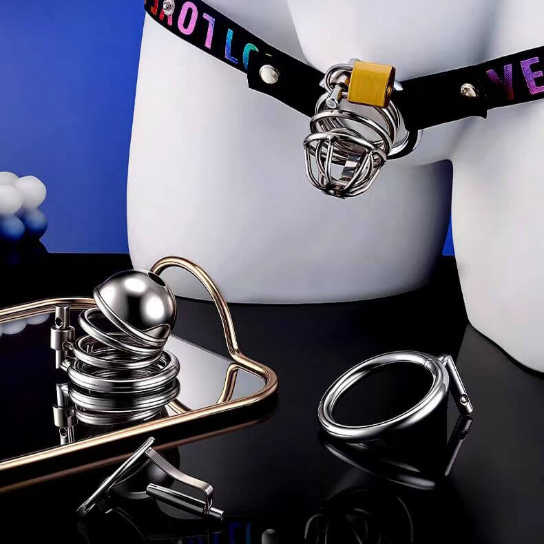 Stainless Steel Painless PA Chastity Cage
