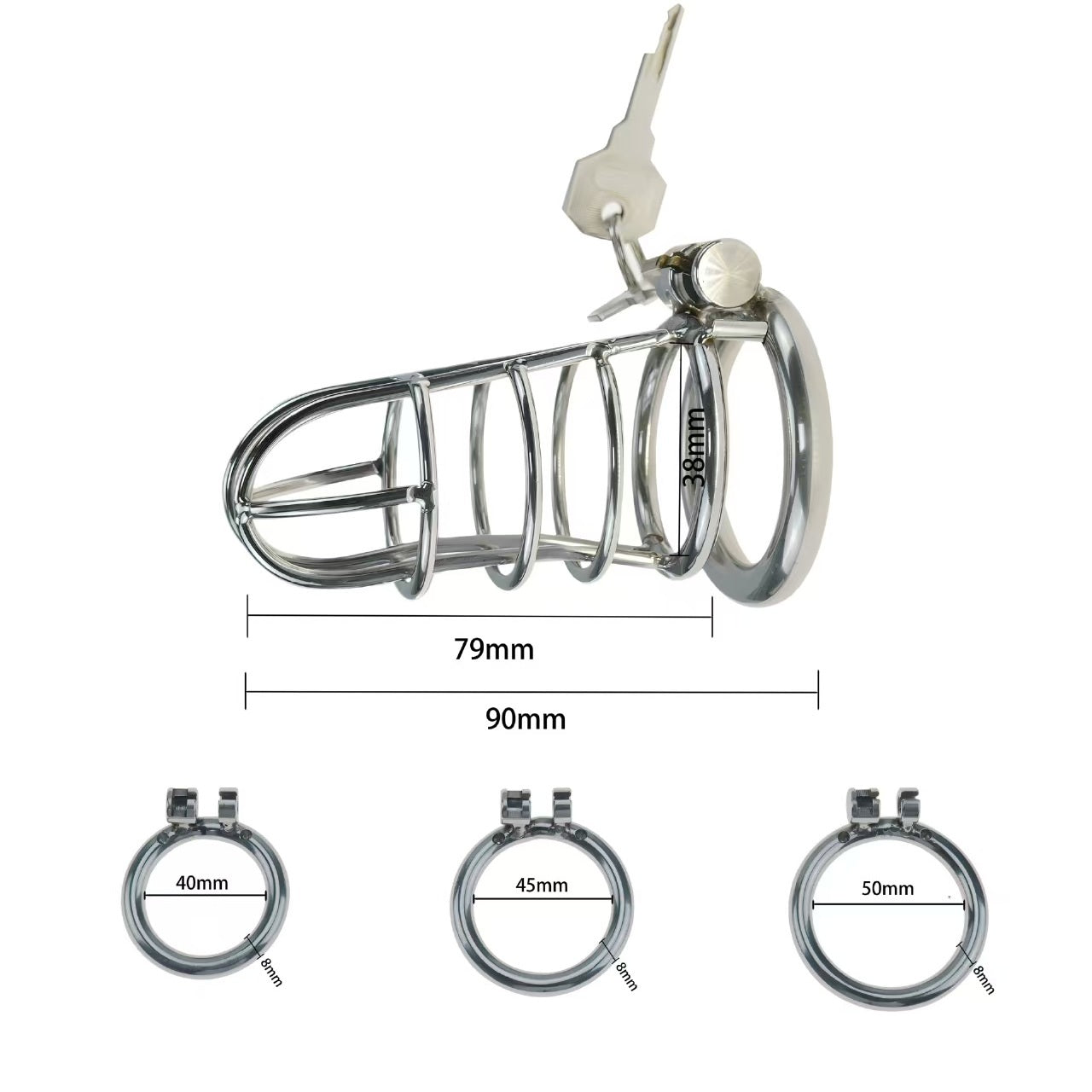 Stainless Steel Prison Chastity Cage