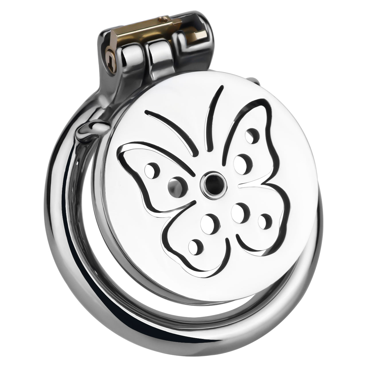 Steel Butterfly Flat Chastity Lock - 7