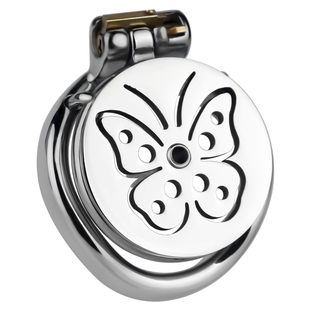Steel Butterfly Flat Chastity Lock - 8