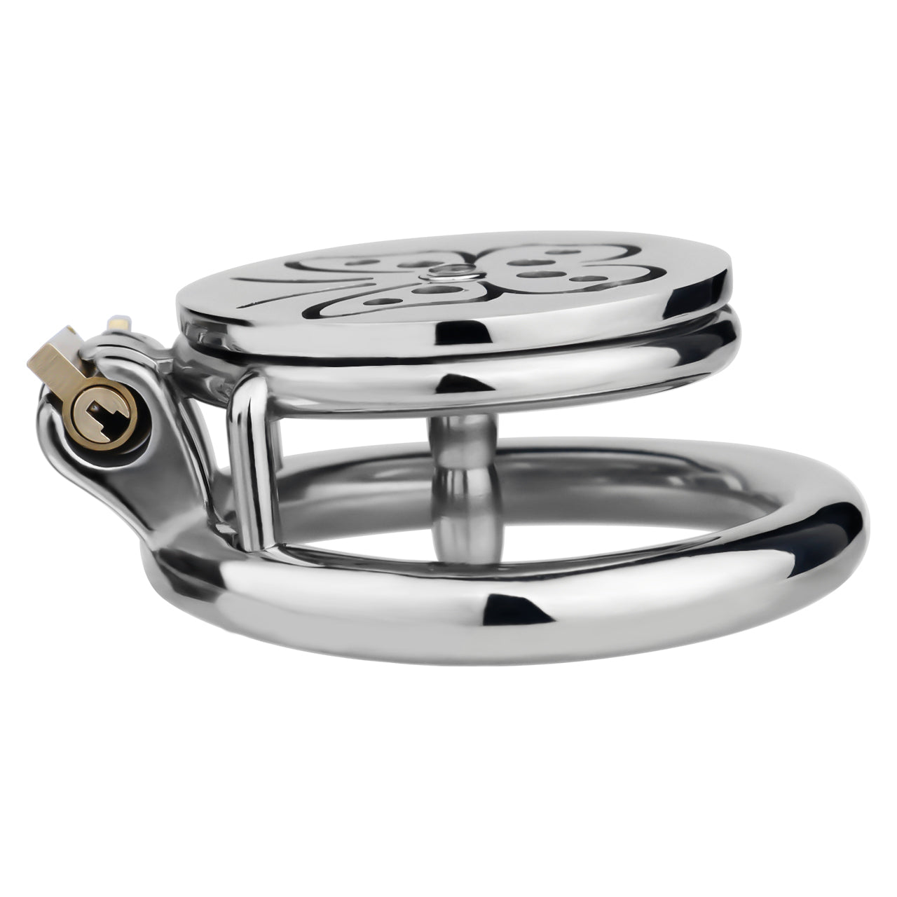 Steel Butterfly Flat Chastity Lock - 3