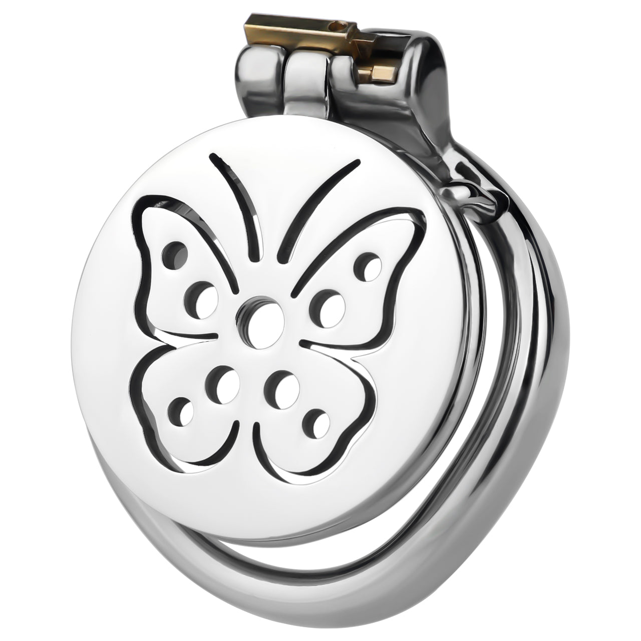 Steel Butterfly Flat Chastity Lock - 2