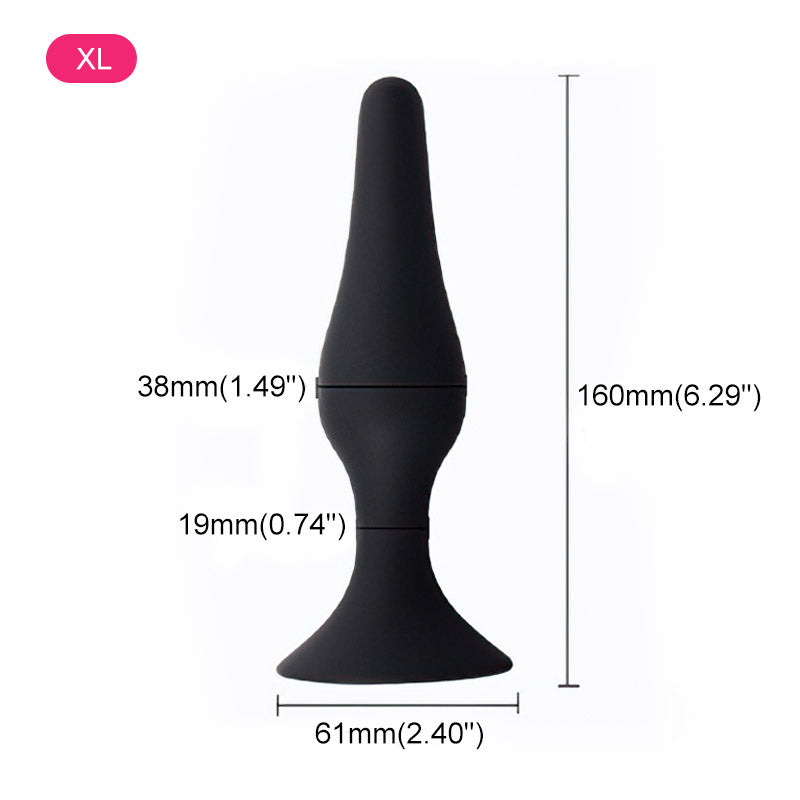 Plug anal à ventouse en silicone