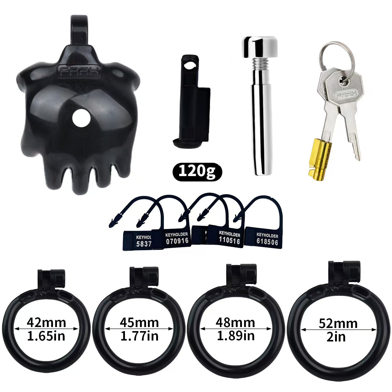 The Hand of Desire Holding Chastity Cage - black cage