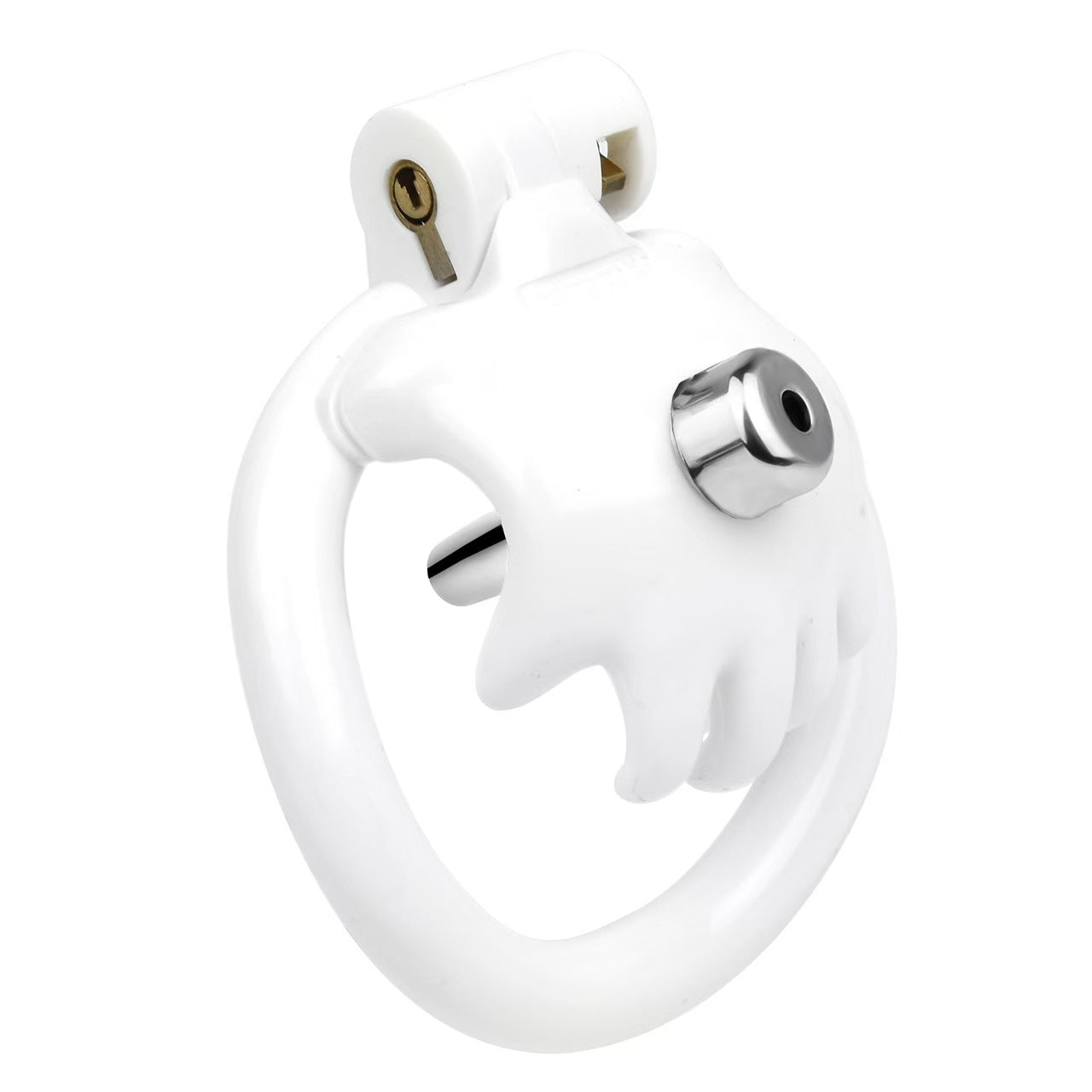 The Hand of Desire Holding Chastity Cage - white cage