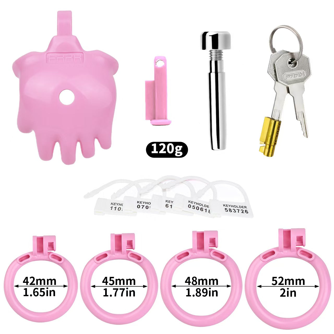 The Hand of Desire Holding Chastity Cage - pink