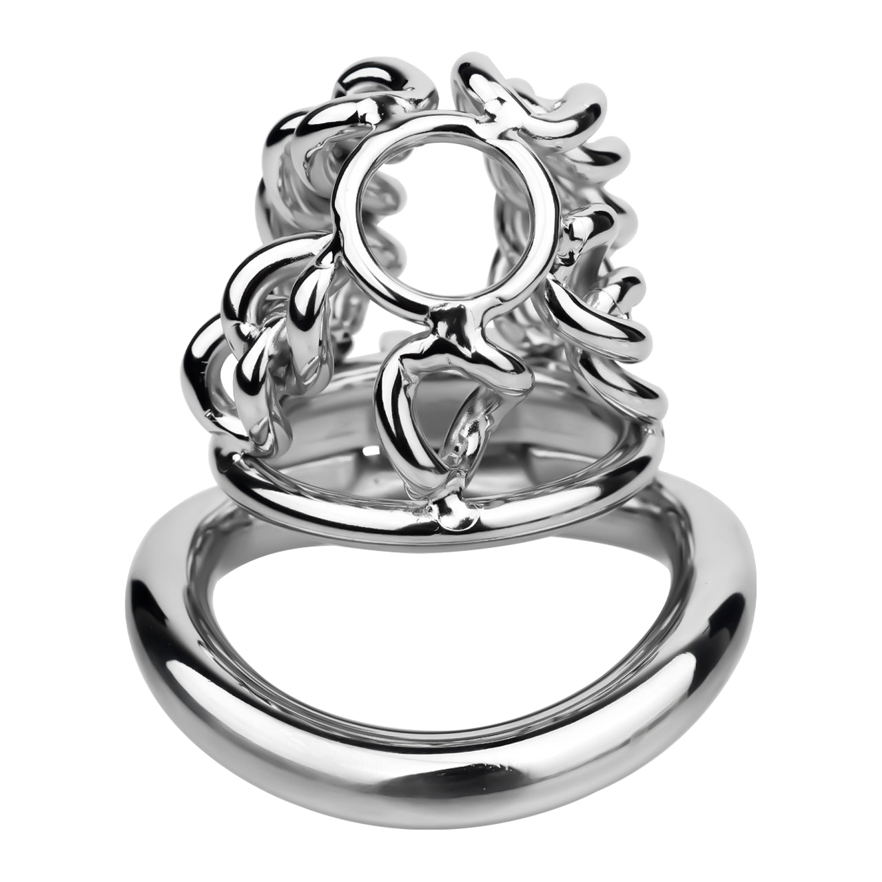 Thick Chainmail Steel Chastity Lock - 10