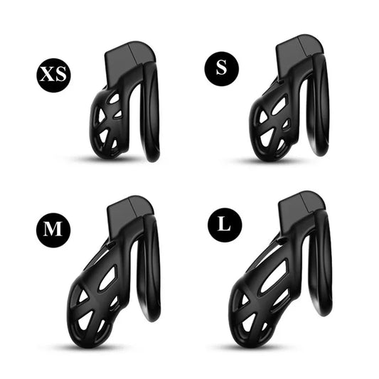 Cage de chasteté masculine Cobra de haute qualité avec anneaux péniens en arc de 3 tailles Dispositifs de cage de coq Sissy Femboy discrets Produits pour adultes pour hommes