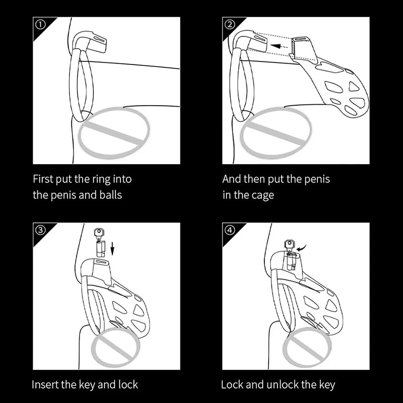 Cage de chasteté masculine Cobra de haute qualité avec anneaux péniens en arc de 3 tailles Dispositifs de cage de coq Sissy Femboy discrets Produits pour adultes pour hommes