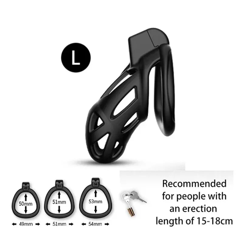 Cage de chasteté masculine Cobra de haute qualité avec anneaux péniens en arc de 3 tailles Dispositifs de cage de coq Sissy Femboy discrets Produits pour adultes pour hommes