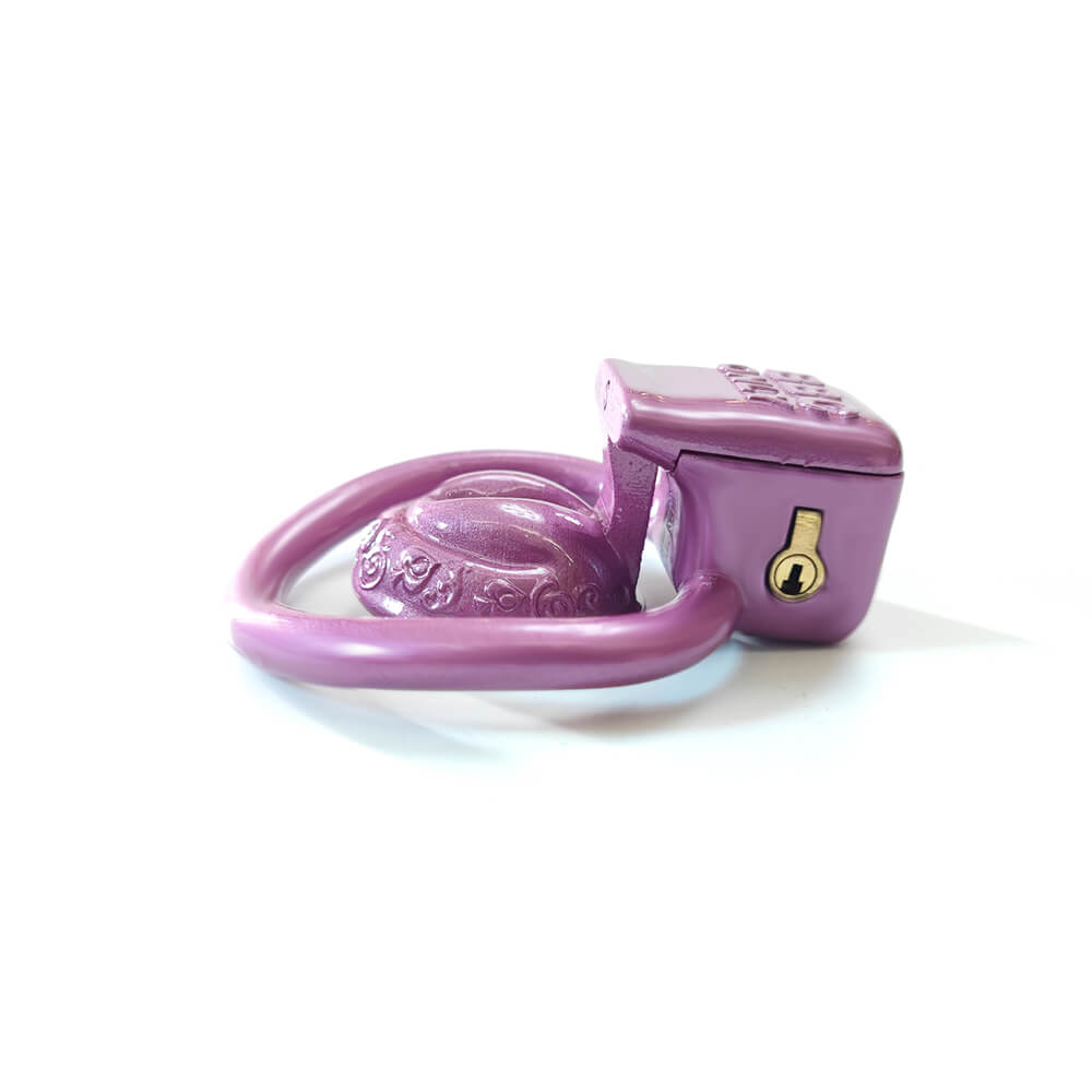 Cage de chasteté vaginale 3D super petite Sissy avec 4 anneaux