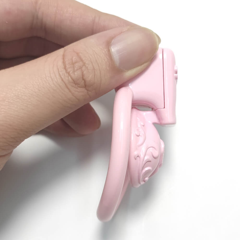 Cage de chasteté vaginale 3D super petite Sissy avec 4 anneaux