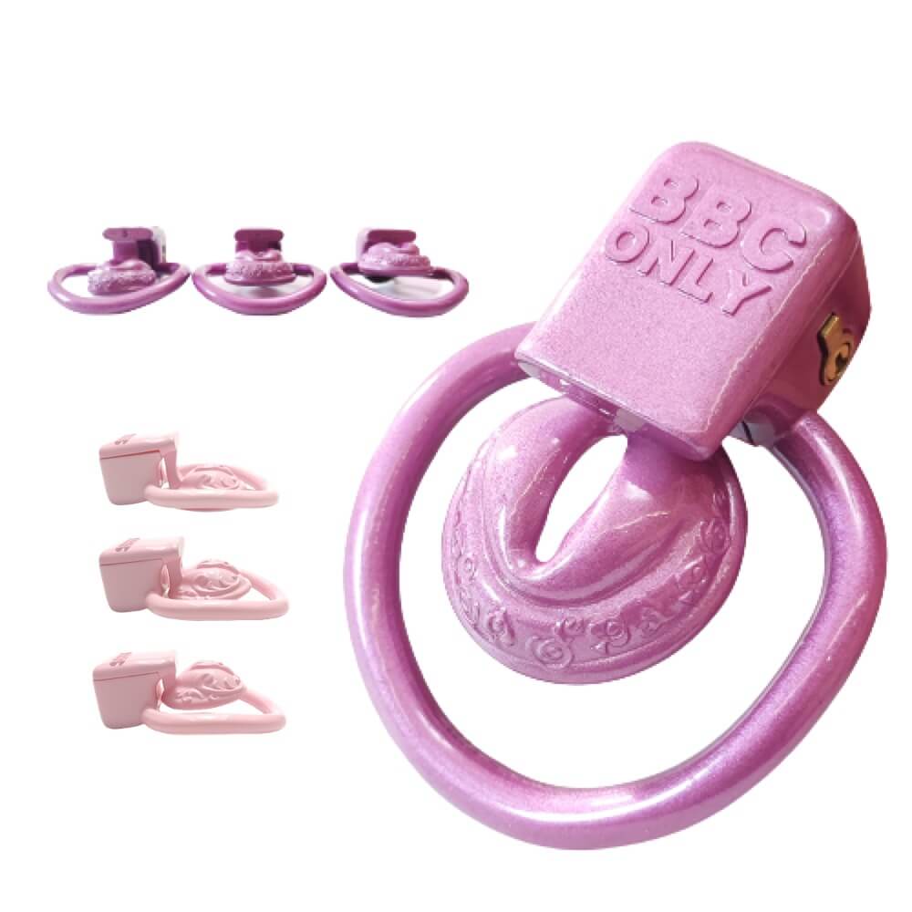 Cage de chasteté vaginale 3D super petite Sissy avec 4 anneaux