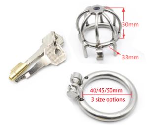 Keuschheitskäfig aus Stahl „Chicken Prison“ (3 cm)