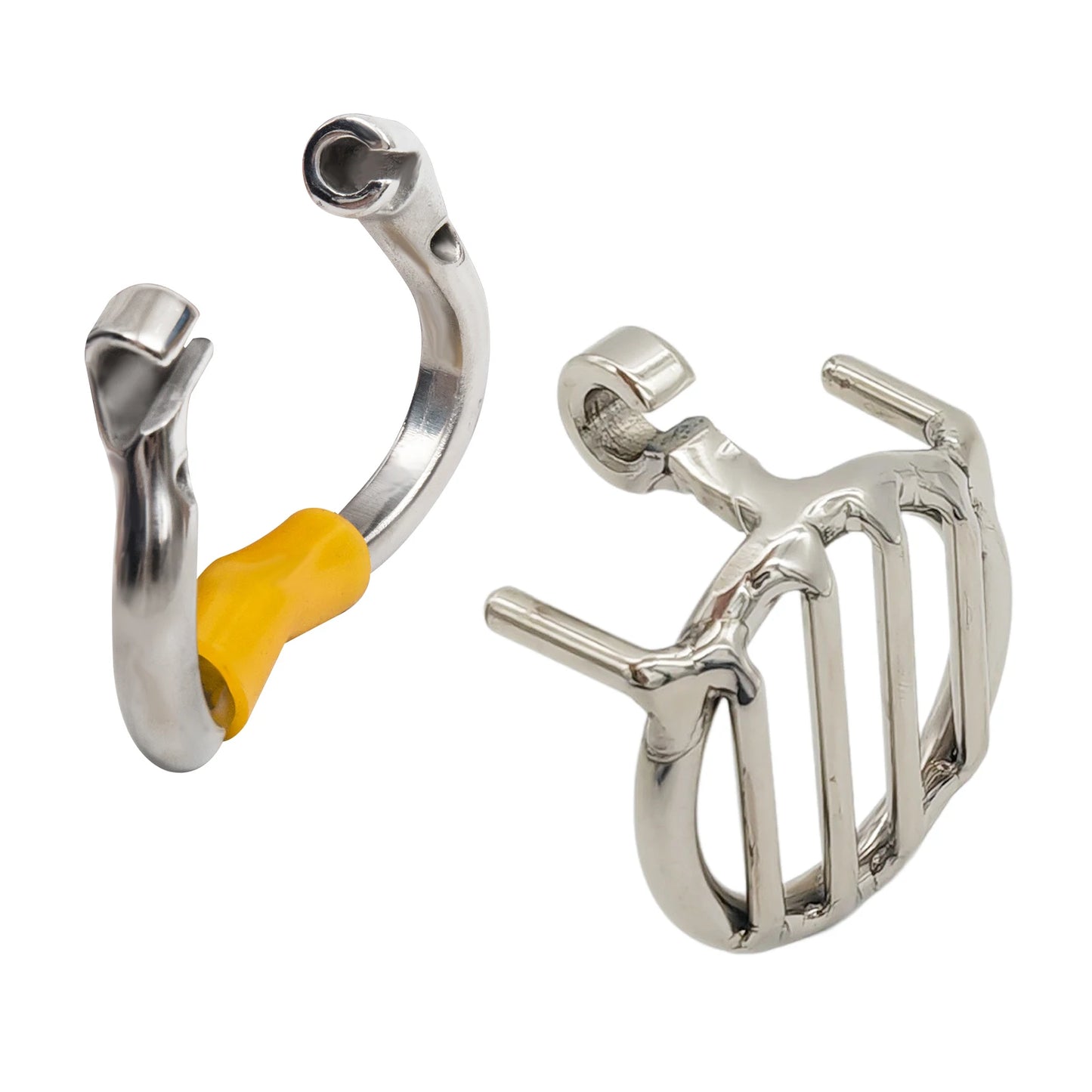 Dispositif de chasteté pour homme en acier inoxydable à cage plate le plus récent