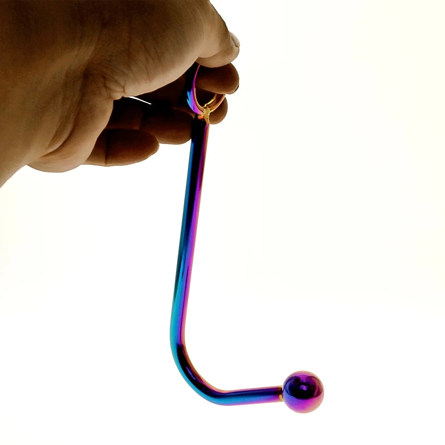 Crochet anal arc-en-ciel en acier inoxydable