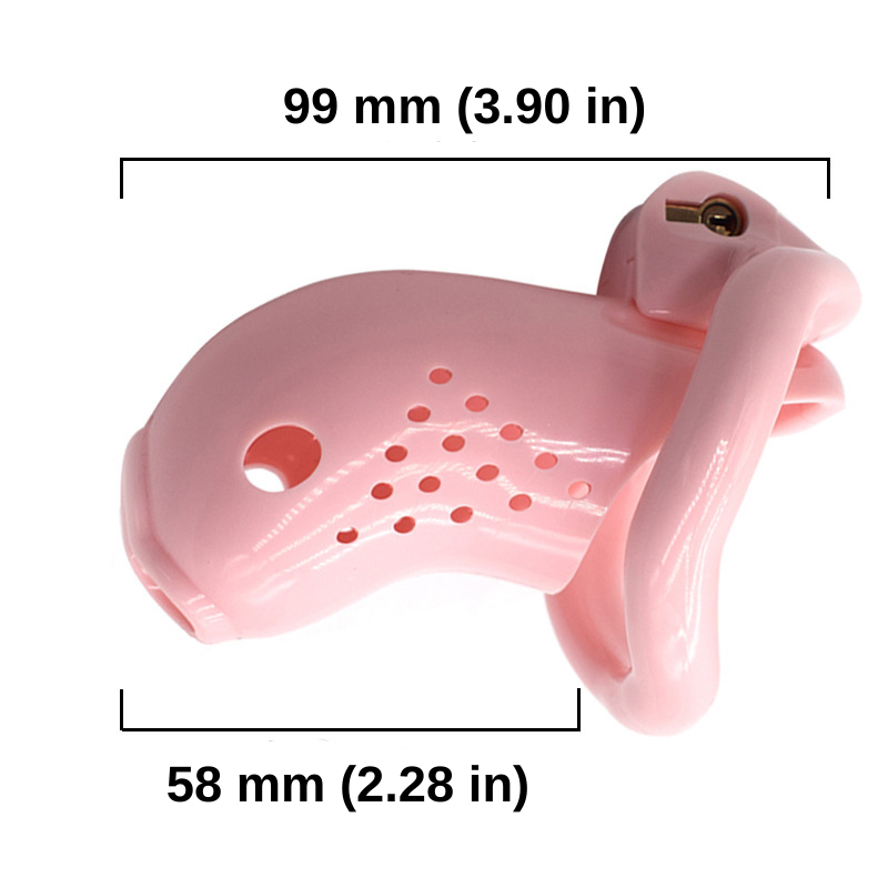 Sissy Prison - Cage de chasteté en plastique rose