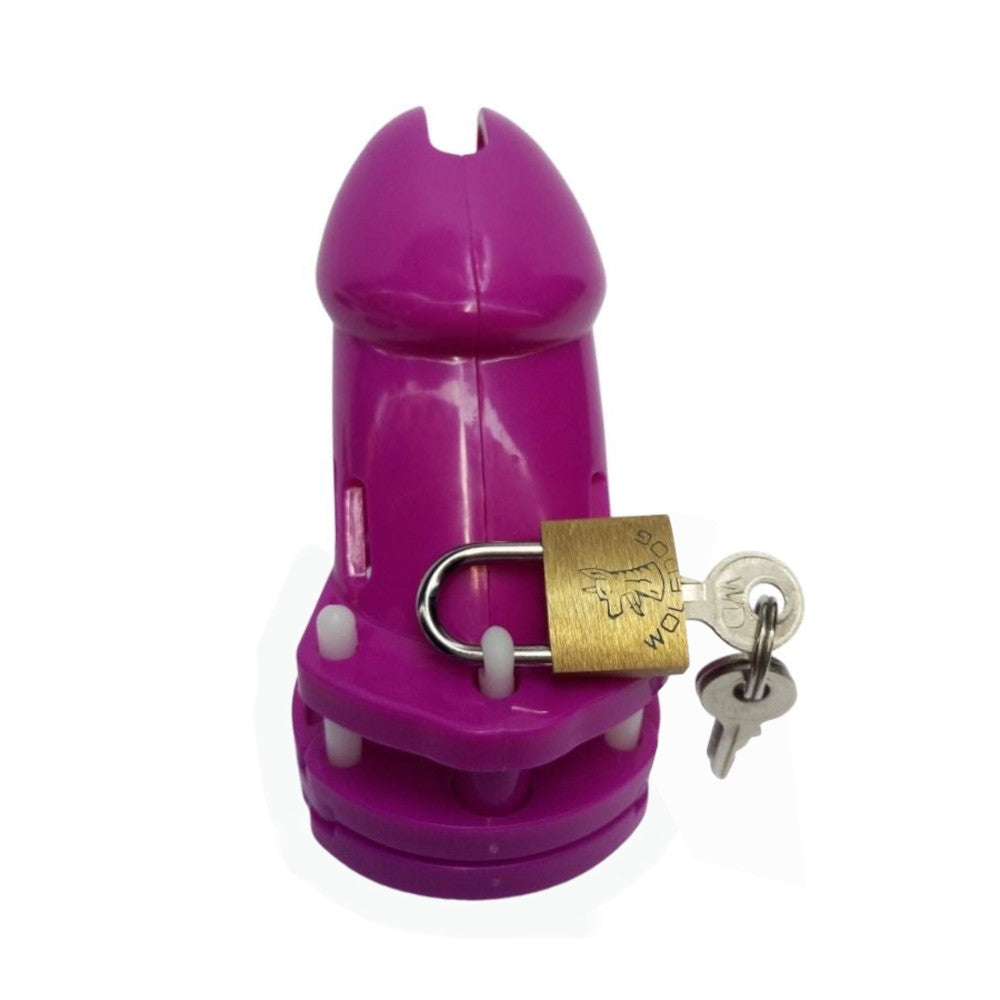 Cage de chasteté en plastique pour sissy