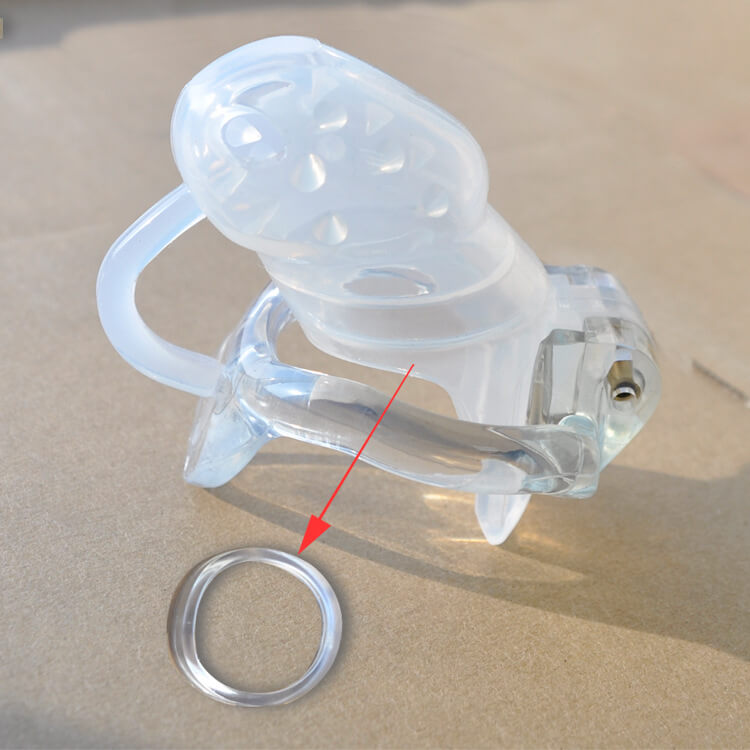 Cage de chasteté en silicone à pointes