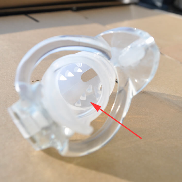 Cage de chasteté en silicone à pointes