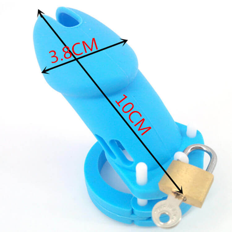 Cage de chasteté en silicone CB6000 Bleu