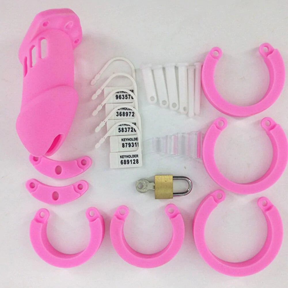 Cage de chasteté en silicone CB6000 Perverse Pink