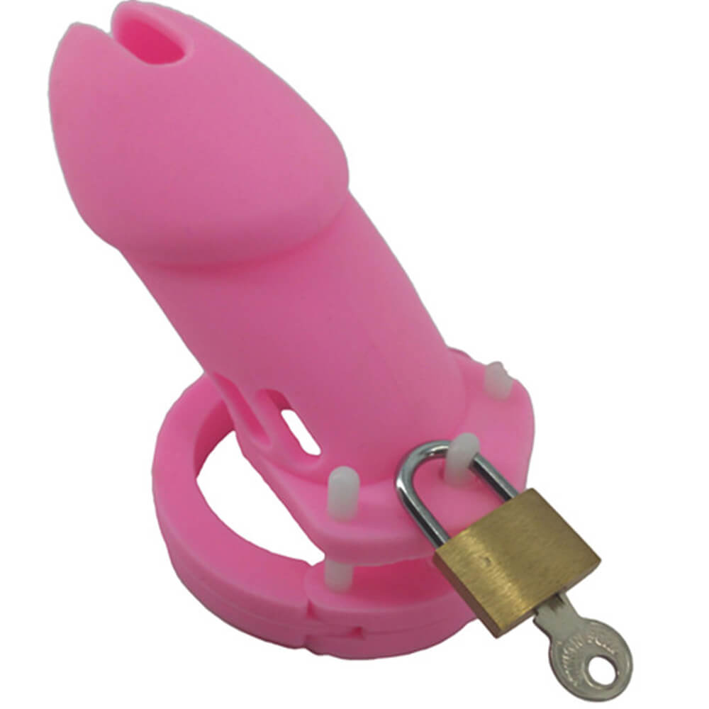 Cage de chasteté en silicone CB6000 Perverse Pink