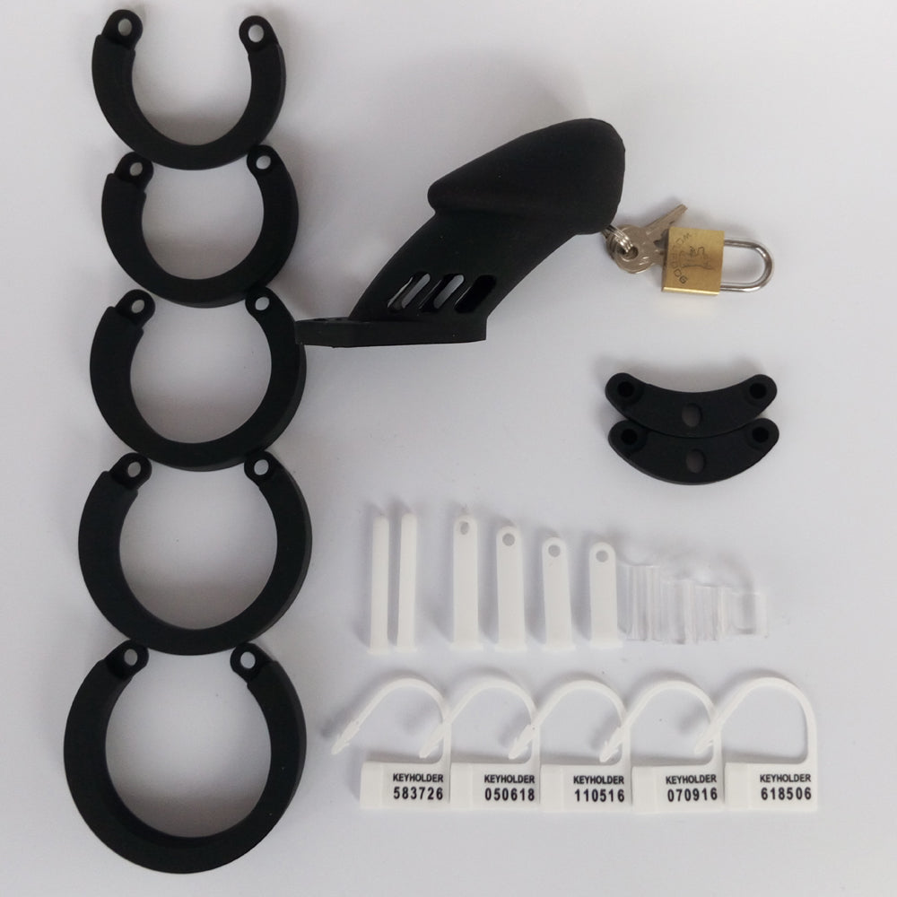 CB6000 Silicone Chastity Cage Black