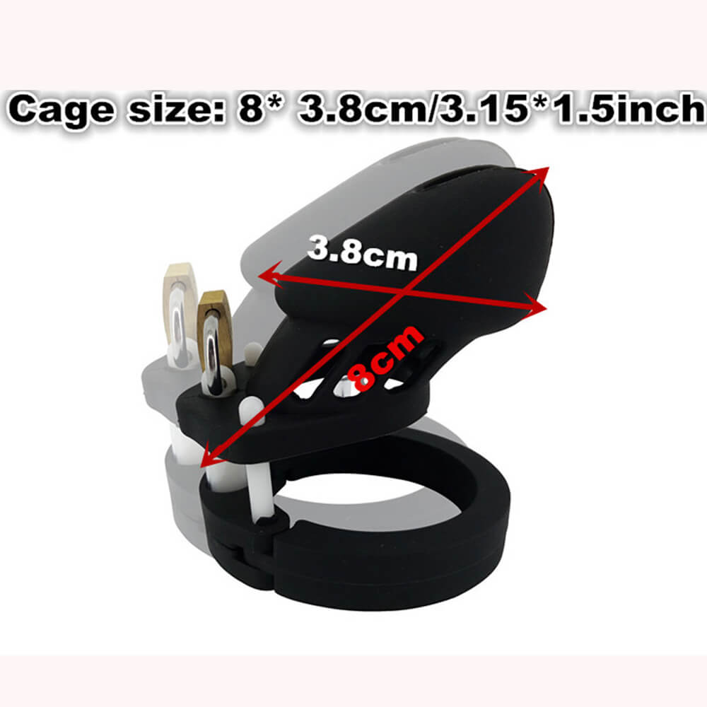 Cage de chasteté en silicone CB6000S noire