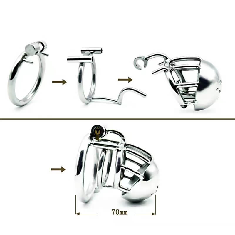 Dispositif de chasteté PA à trou traversant pour homme