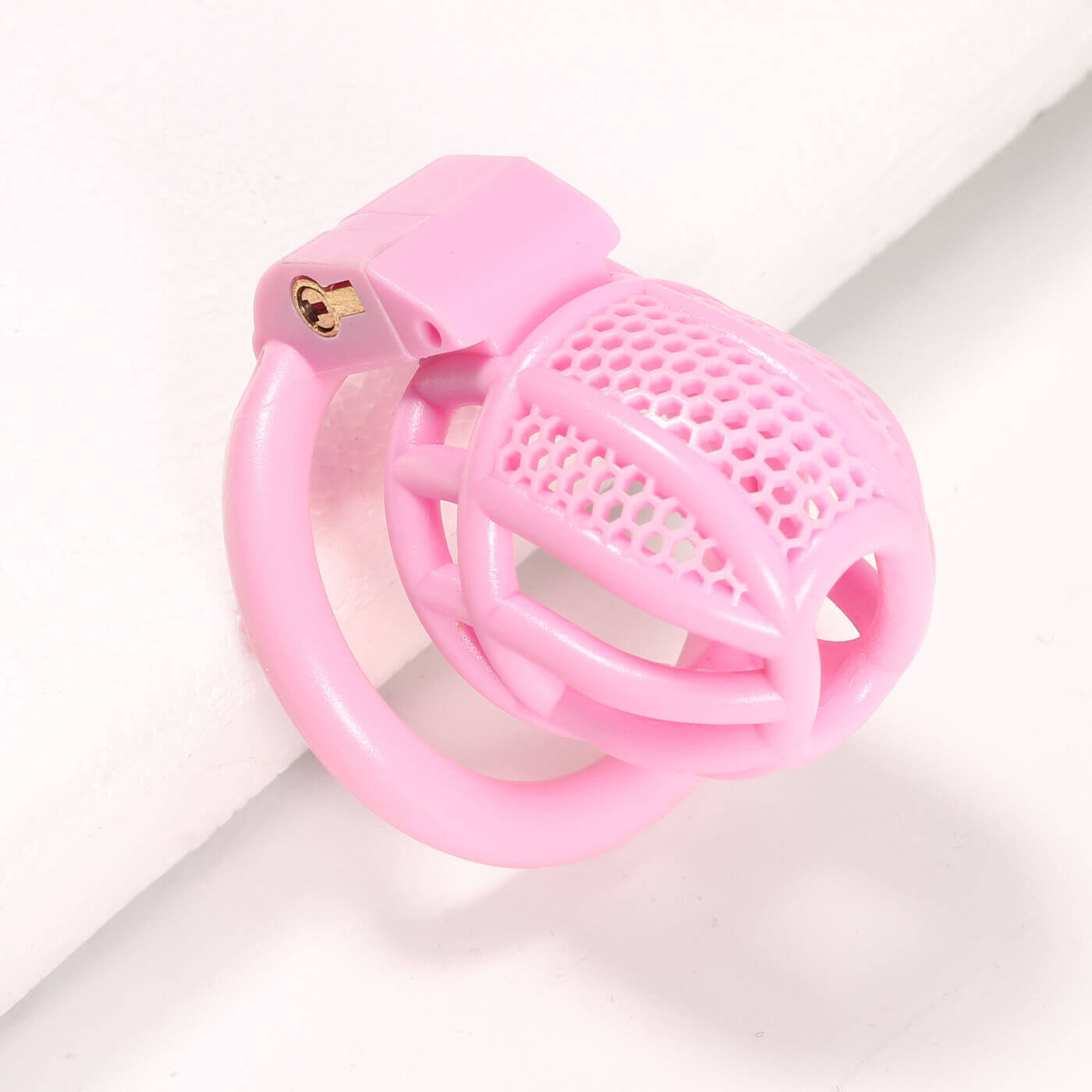 Mini dispositif de chasteté en nid d'abeille avec 4 anneaux