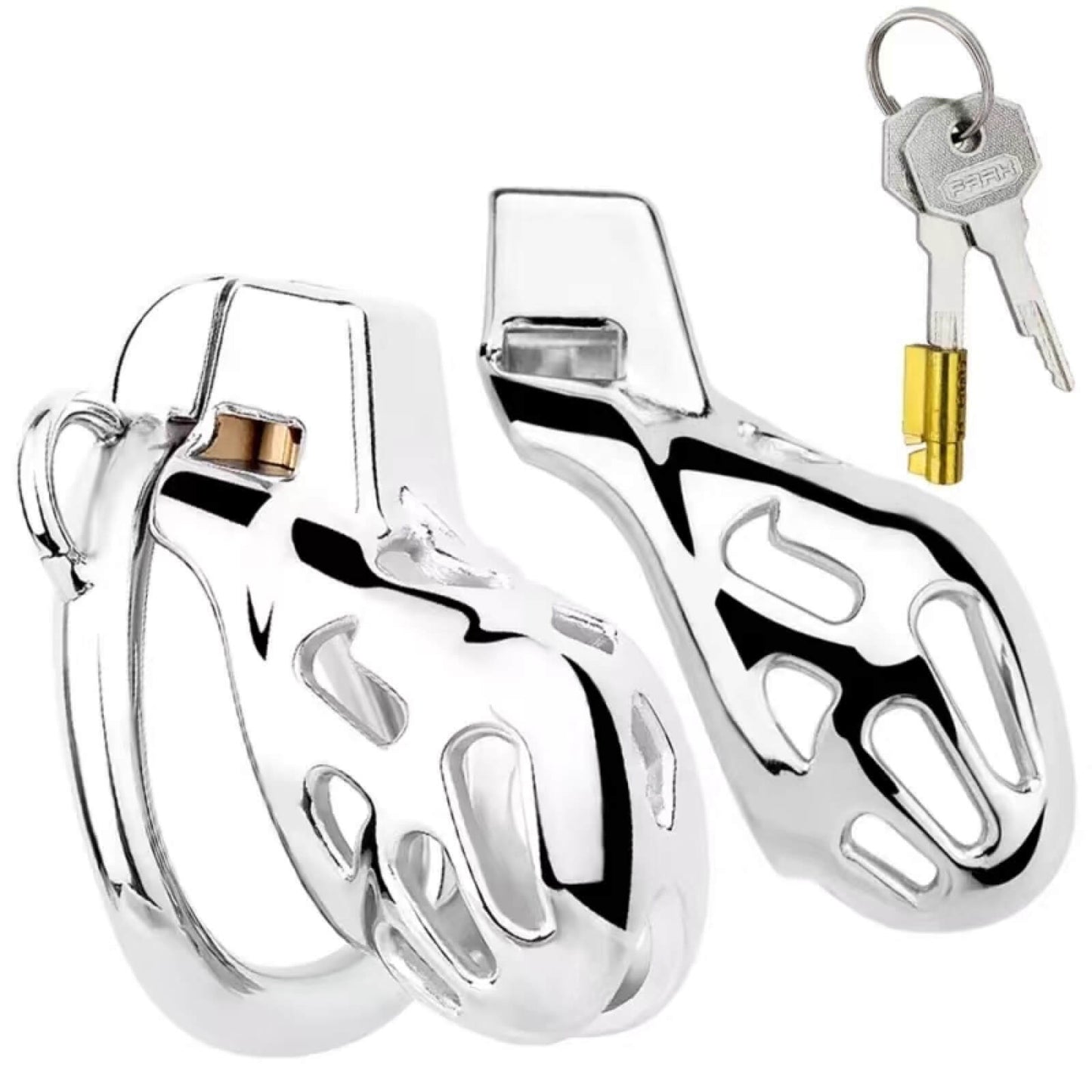 Cage de chasteté en acier inoxydable pour homme Cobra