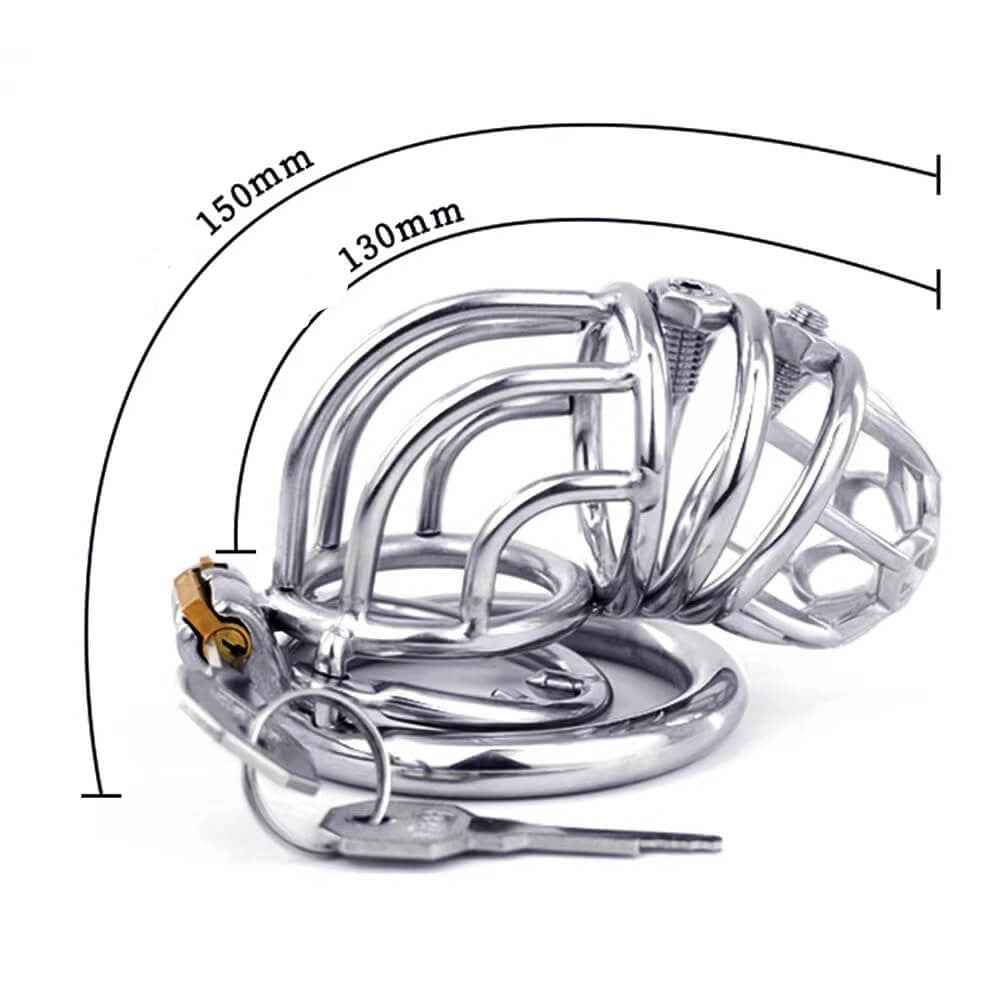Cage de chasteté spéciale en acier inoxydable avec pointes