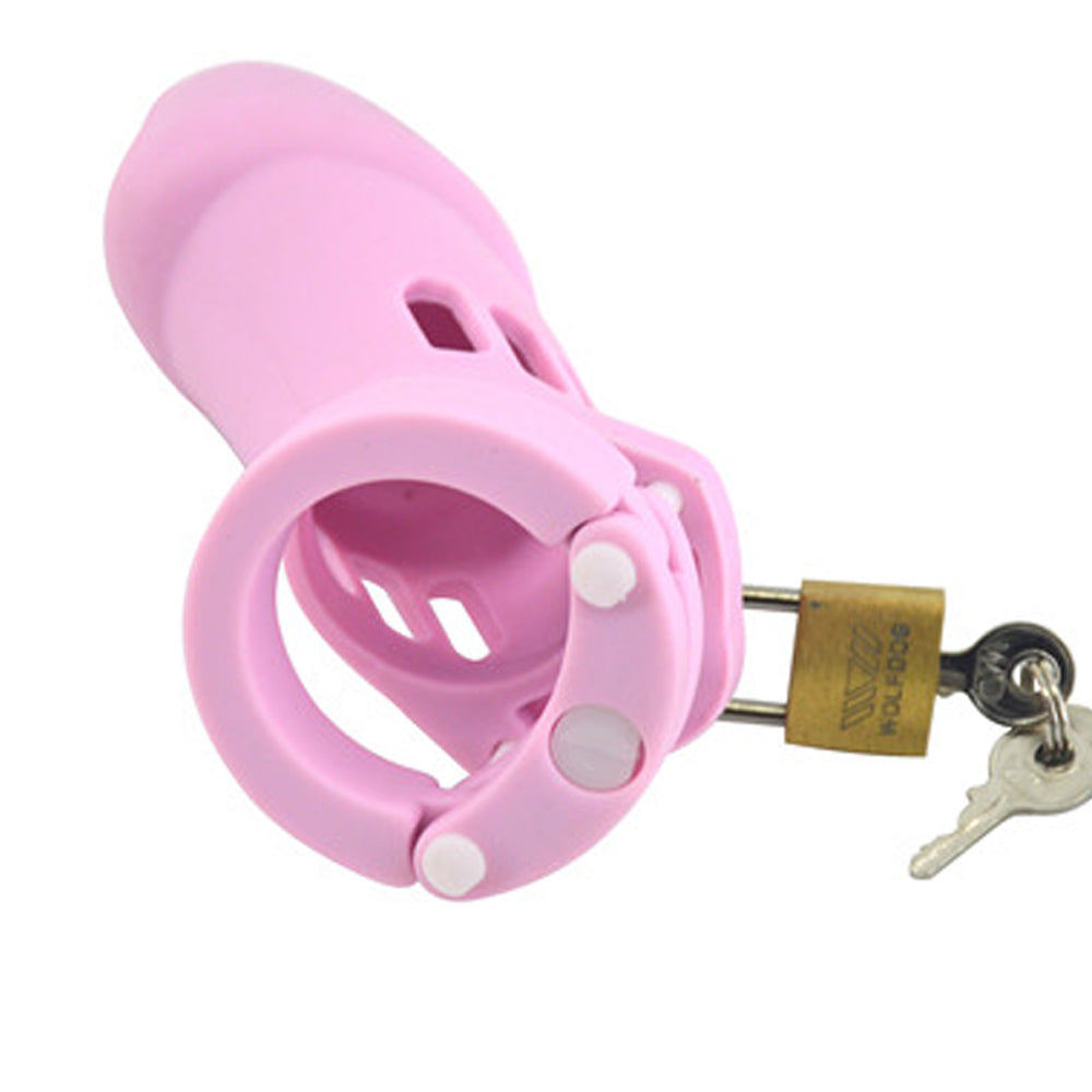 Cage de chasteté en silicone CB6000 rose