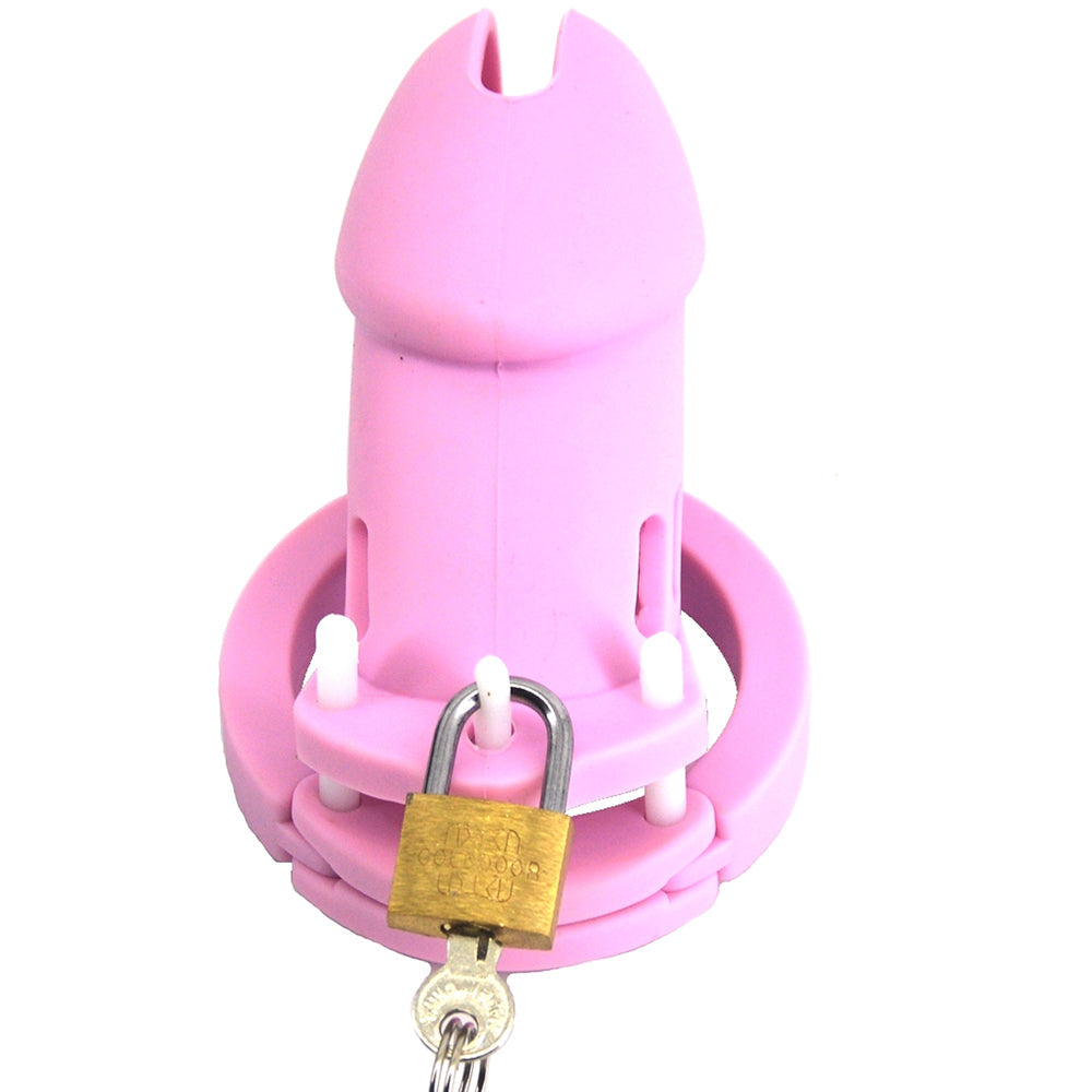 Cage de chasteté en silicone CB6000 rose
