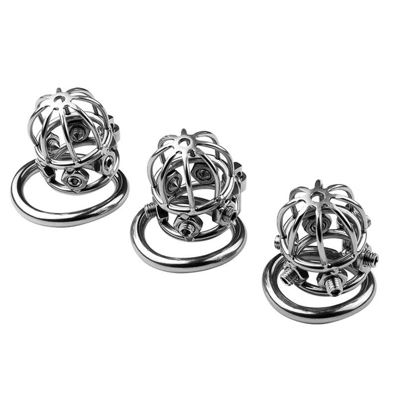 Cage de chasteté avec rivets en acier inoxydable