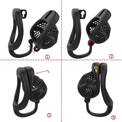3D Armour Or Beehive Chastity Cage 7