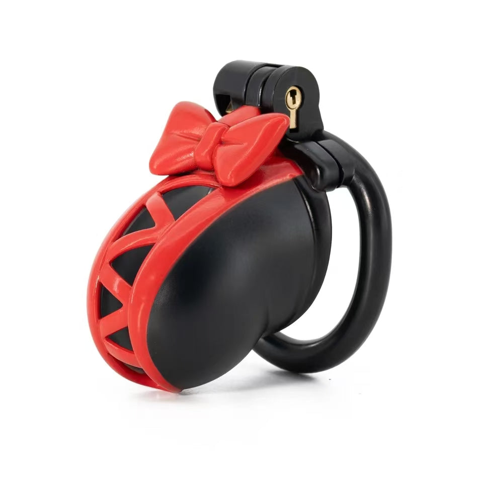 3D Black Bow Chastity Cage-topchastity