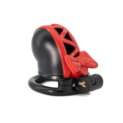 3D Black Bow Chastity Cage-topchastity