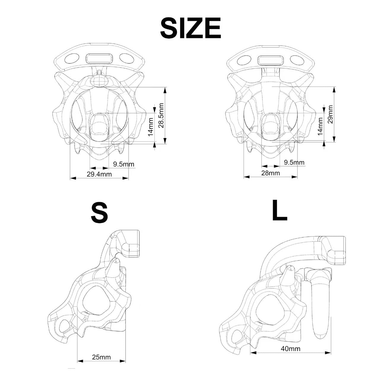 3D Dinosaur Skull Chastity Cage