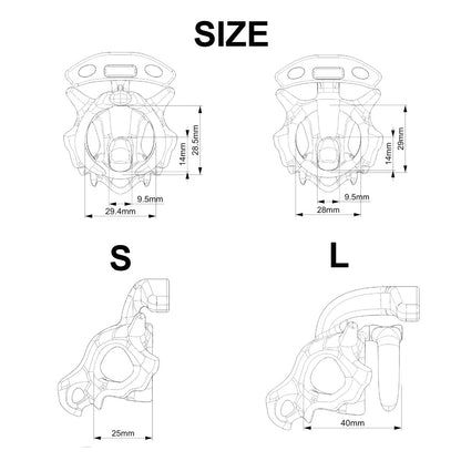3D Dinosaur Skull Chastity Cage