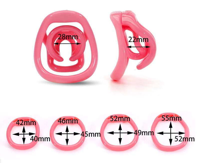 3D Double Bar Resin Chastity Cage